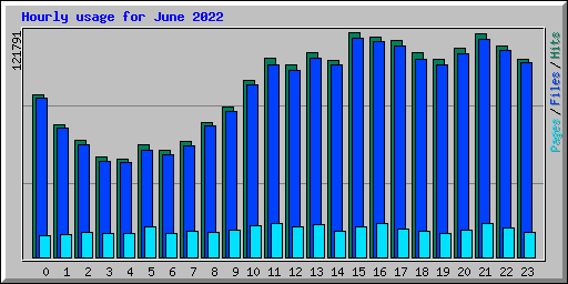 Hourly usage for June 2022