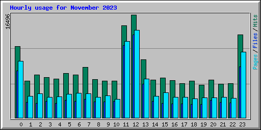 Hourly usage for November 2023