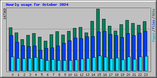 Hourly usage for October 2024
