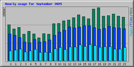 Hourly usage for September 2025